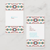 Carte De Visite Motif de Natif américain (Devant / Derrière)