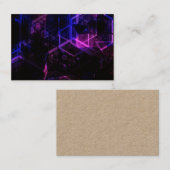 Carte De Visite Motif de néon géométrique complexe (Devant / Derrière)