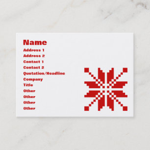 Carte De Visite Motif de Noël Flocon de neige de Noël
