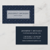 Carte De Visite Motif de noeud nautique de corde (Devant / Derrière)