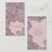 Carte De Visite Motif de Paisley et de fleur (Devant / Derrière)