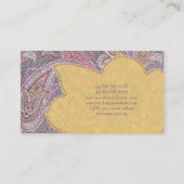 Carte De Visite Motif de Paisley et de fleur (Dos)