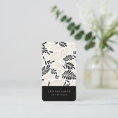 Carte De Visite Motif de palmier Abstrait rustique (Debout devant)