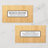 Carte De Visite Motif de panneau de bois moderne (Devant / Derrière)