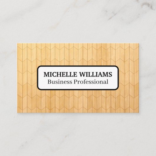 Carte De Visite Motif de panneau de bois moderne (Devant)