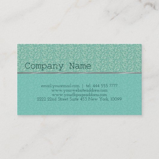 Carte de visite Motif de Parties scintillant Paste (Dos)