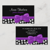 Carte De Visite Motif De Pâtes, Groomer De Chiens, Marcheur De Chi (Devant / Derrière)