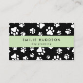 Carte De Visite Motif De Pâtes, Groomer De Chiens, Marcheur De Chi (Devant)