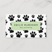 Carte De Visite Motif De Pâtes, Groomer De Chiens, Marcheur De Chi (Devant)