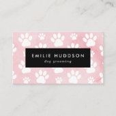 Carte De Visite Motif De Pâtes, Groomer De Chiens, Marcheur De Chi (Devant)