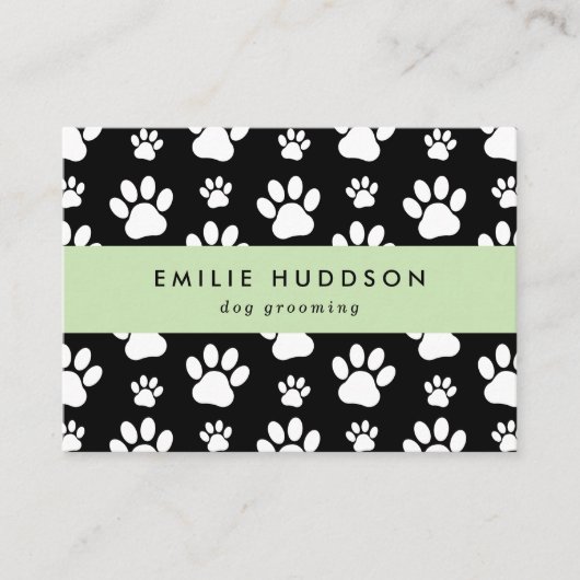 Carte De Visite Motif De Pâtes, Groomer De Chiens, Marcheur De Chi (Devant)