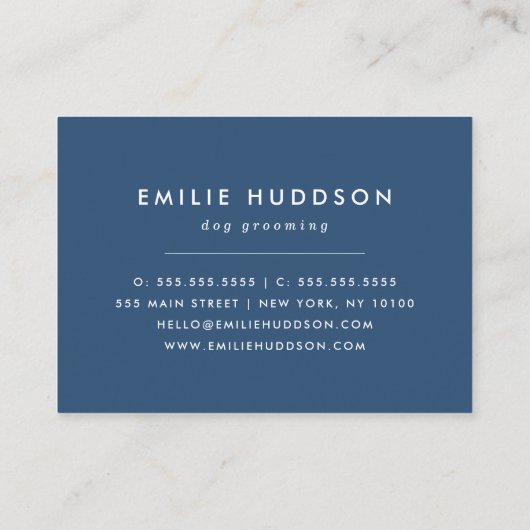 Carte De Visite Motif De Pâtes, Groomer De Chiens, Marcheur De Chi (Dos)