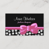 Carte De Visite Motif De Pâtes, Groomer De Chiens, Marcheur De Chi (Devant)