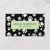 Carte De Visite Motif De Pâtes, Groomer De Chiens, Marcheur De Chi (Devant)