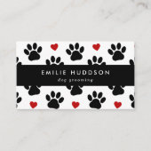 Carte De Visite Motif De Pâtes, Groomer De Chiens, Marcheur De Chi (Devant)