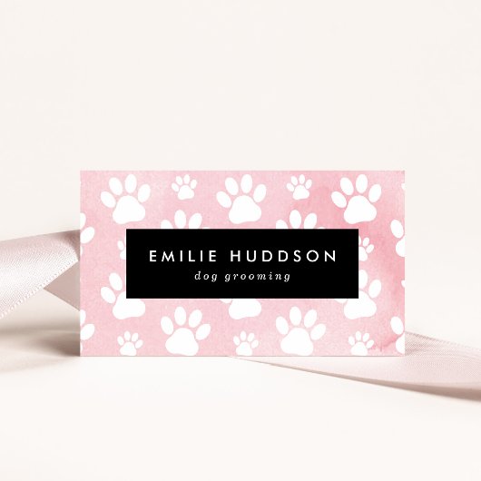 Carte De Visite Motif De Pâtes, Groomer De Chiens, Marcheur De Chi