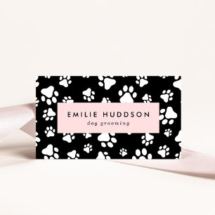 Carte De Visite Motif De Pâtes, Groomer De Chiens, Marcheur De Chi