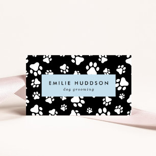 Carte De Visite Motif De Pâtes, Groomer De Chiens, Marcheur De Chi