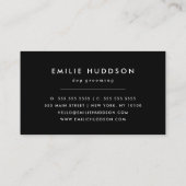 Carte De Visite Motif De Pâtes, Groomer De Chiens, Marcheur De Chi (Dos)