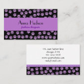 Carte De Visite Motif De Pâtes, Groomer De Chiens, Marcheur De Chi (Devant / Derrière)