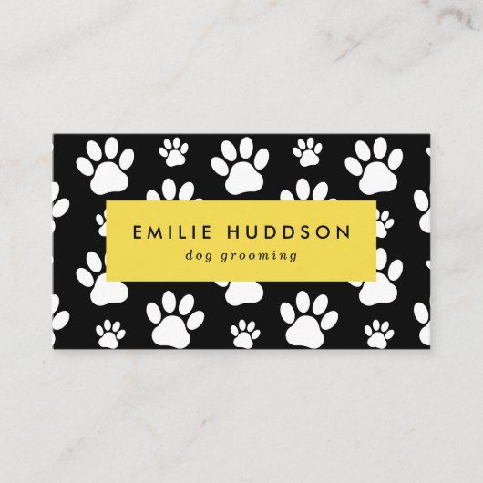 Carte De Visite Motif De Pâtes, Groomer De Chiens, Marcheur De Chi (Devant)