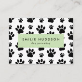 Carte De Visite Motif De Pâtes, Groomer De Chiens, Marcheur De Chi (Devant)