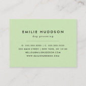 Carte De Visite Motif De Pâtes, Groomer De Chiens, Marcheur De Chi (Dos)