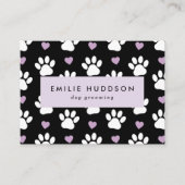 Carte De Visite Motif De Pâtes, Groomer De Chiens, Marcheur De Chi (Devant)