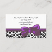 Carte De Visite Motif De Pâtes, Groomer De Chiens, Marcheur De Chi (Dos)