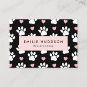 Carte De Visite Motif De Pâtes, Groomer De Chiens, Marcheur De Chi (Devant)