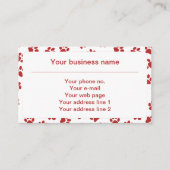 Carte De Visite Motif De Pâtes, Patrouilles De Chien, Paws De Chat (Devant)