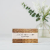 Carte De Visite Motif de peau d'animal de cuir de crocodile de (Debout devant)