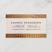 Carte De Visite Motif de peau d'animal de cuir de crocodile de (Dos)