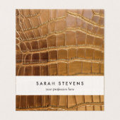 Carte De Visite Motif de peau d'animal de cuir de crocodile de (Extérieur déplié)