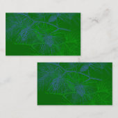 Carte de visite Motif de pin bleu vert (Devant / Derrière)