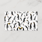 Carte De Visite Motif de pingouin noir et blanc (Dos)