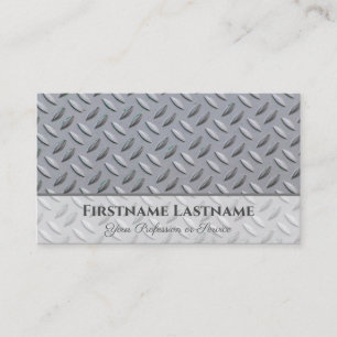 Carte De Visite Motif de plaque diamant en acier motif