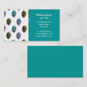 Carte De Visite motif de plumes de paquetage (Devant / Derrière)