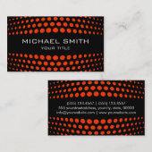 Carte De Visite Motif de point Coquelicot (Devant / Derrière)