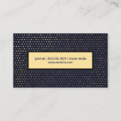 Carte De Visite Motif de point de Polka Gold (Dos)