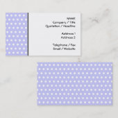 Carte De Visite Motif de point lilas et blanc de polka. Tacheté (Devant / Derrière)