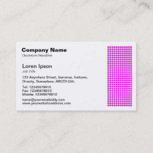 Carte De Visite Motif de point - Magenta