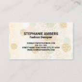 Carte De Visite Motif de point Polka parties scintillant (Dos)