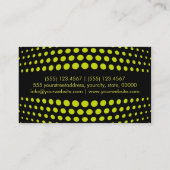 Carte De Visite Motif de point Polka vert acide professionnel (Dos)