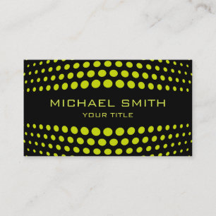 Carte De Visite Motif de point Polka vert acide professionnel