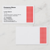 Carte De Visite Motif de point - Rouge (Devant / Derrière)