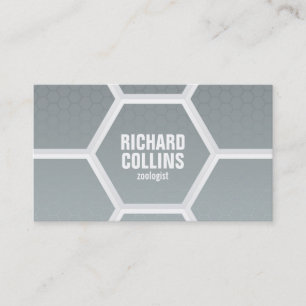 Carte De Visite Motif de pointe de nid d'abeilles - gris