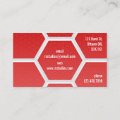 Carte De Visite Motif de pointe de nid d'abeilles - rouge (Dos)