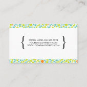 Carte De Visite Motif de points colorés (Dos)