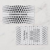 Carte De Visite Motif de points de polka noir professionnel (Devant / Derrière)